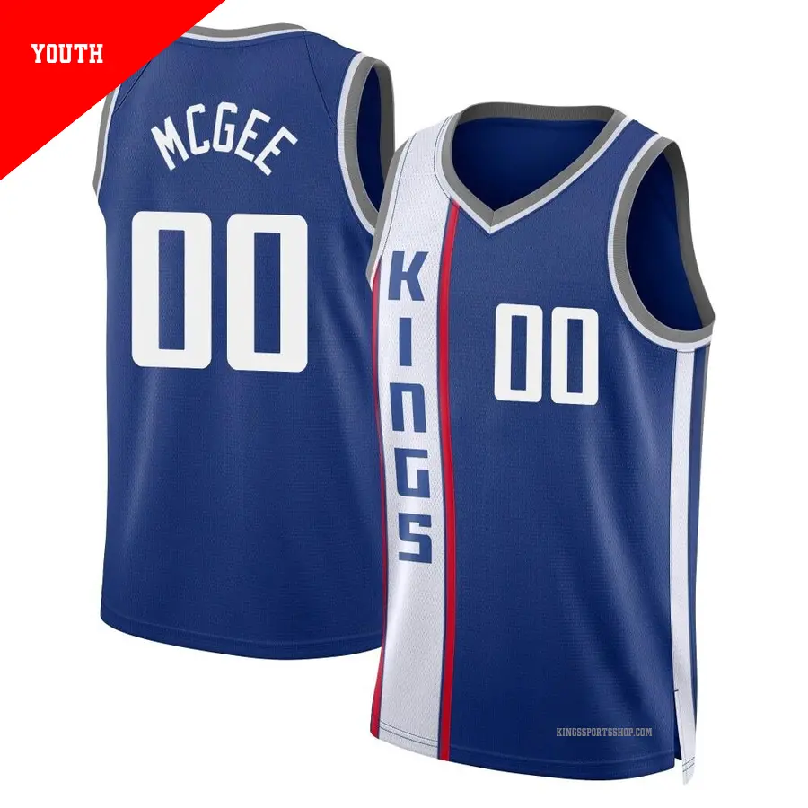 ＃00 Youth JaVale McGee Sacramento Kings 2023/24 Swingman Blue City Edition Jersey