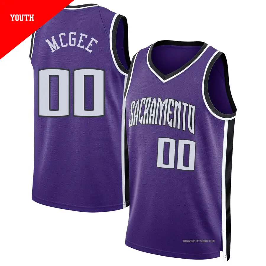 ＃00 Youth JaVale McGee Sacramento Kings 2024/25 Swingman Purple Classic Edition Jersey
