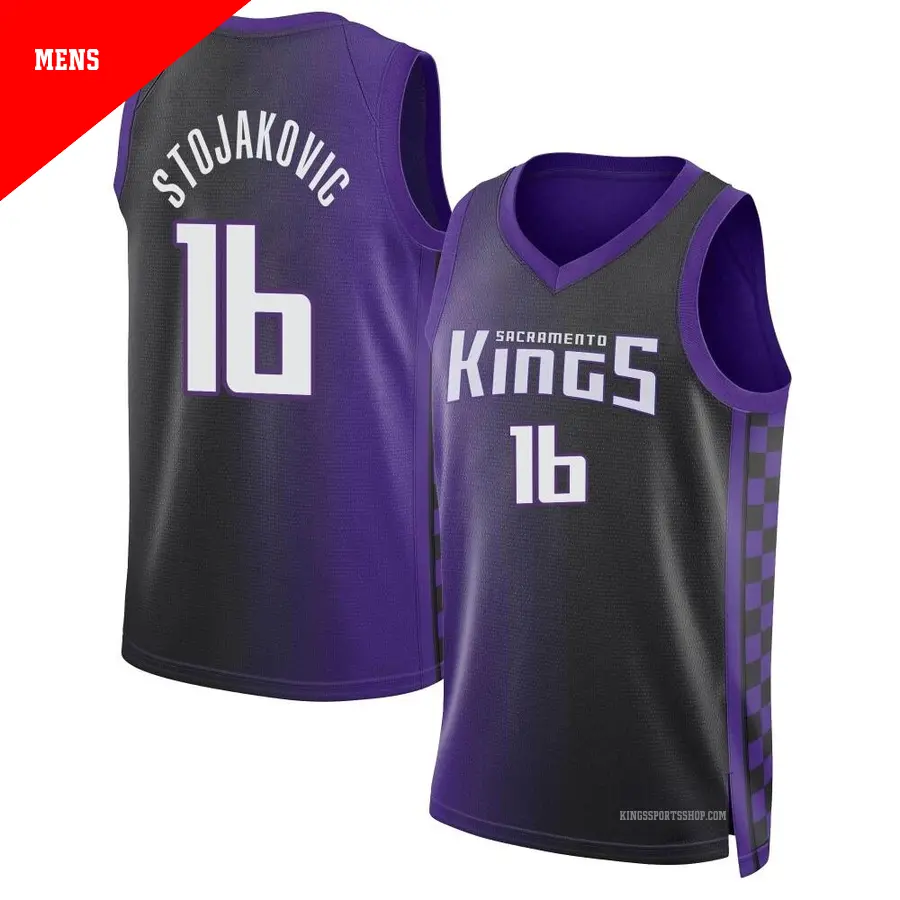＃16 Men's Peja Stojakovic Sacramento Kings 2022/23 Swingman Purple Statement Edition Jersey
