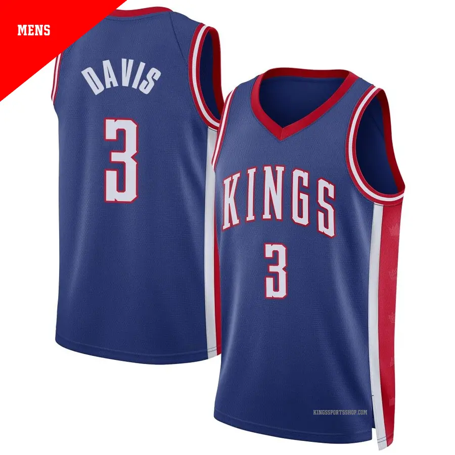 ＃3 Men's Terence Davis Sacramento Kings 2024/25 Swingman Blue City Edition Jersey